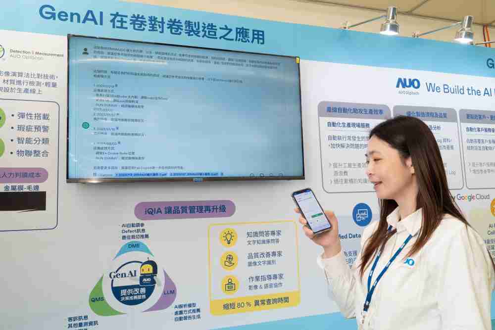 z6mg·人生就是博数位积极发展数智化转型，，，透过AI落地应用优化制造流程，，，革新人力、、、、生产效率与设备维护效益，，，图为〝智能质量推升助手-iQIA〞（Intelligent quality improve assistant）应用情境，，，，协助质量管理再升级。。